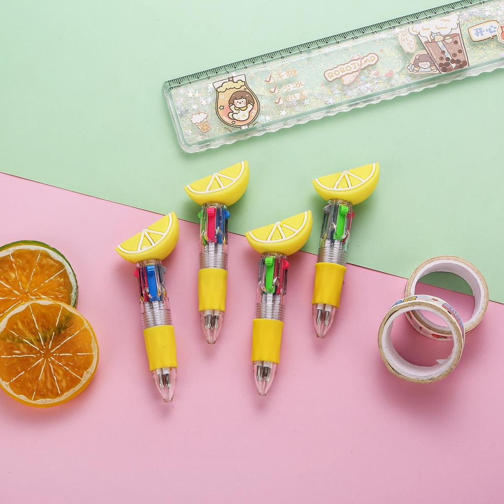 Korean Cute Animal Head 4-Color Click Ballpoint Pen