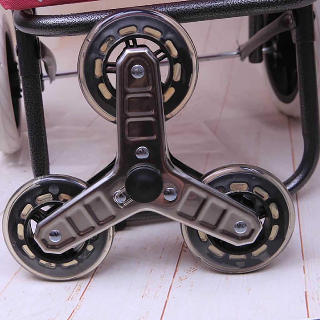 2Pcs Stair Climbing Wheel Triangular Trolley Casters Climbing Shopping Cart Replacement Wheel Shopping Cart Wheel