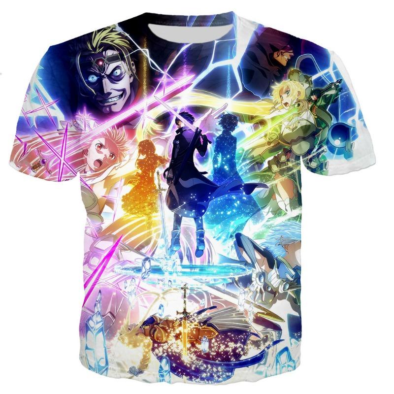 New Sword Art Online T Shirts Men/women 3D Sword Art Online Printed XXS
