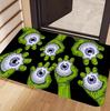 Gothic Horror Hand Holding Eyeball Doormat Weird Monster Eye Print Absorbent Entryway Floor Mat for Front Door Home Decor