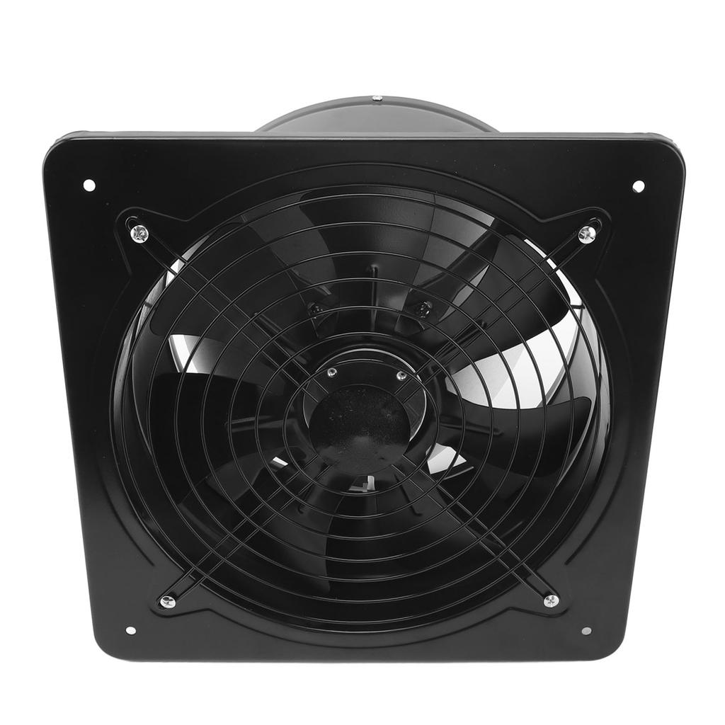 Industrial Air Extractor 12inch Lower Noise Window Ventilation Fan for Kitchen Black