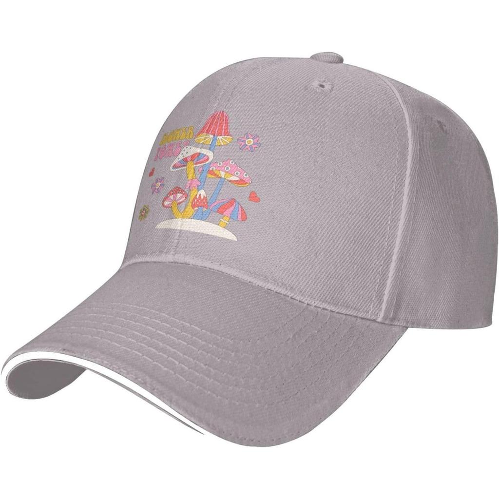 Colorful Mushroom Graphic Baseball Cap Polyester Casual Sun Hat Adjustable Golf Cap