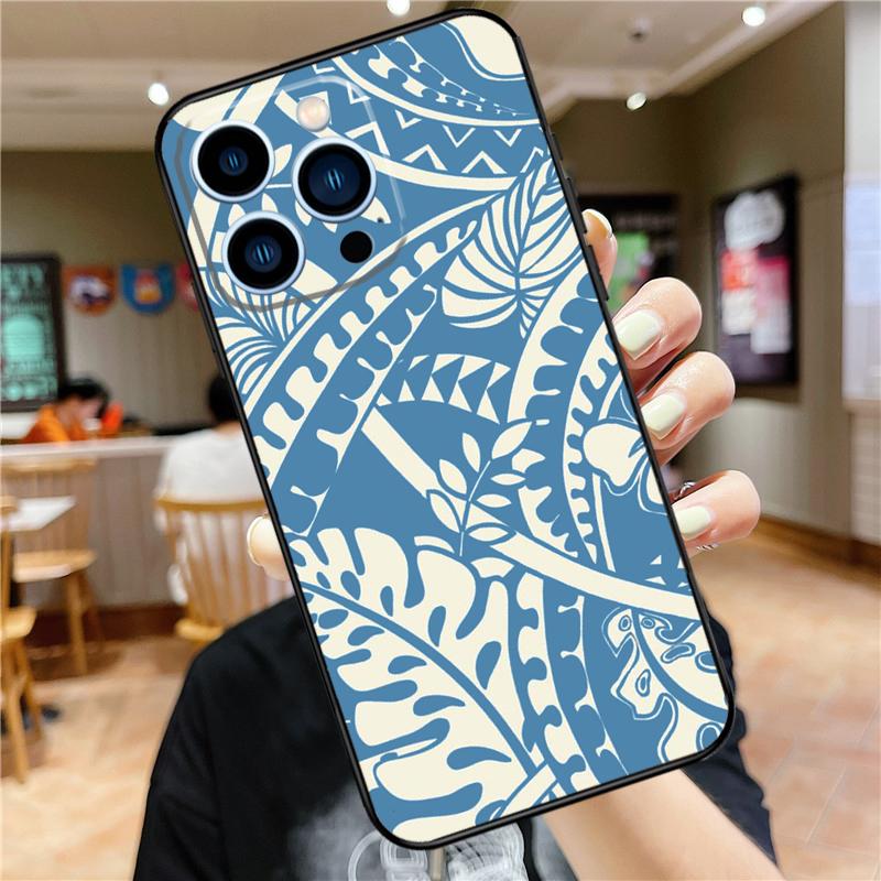 Maori Polynesian Samoan Tribal Case For iPhone 17 16 15 13 12 11 14 Pro Max Mini Plus 16e 17 Air Bumper Cover Accessories