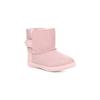 UGG Scarpe Primi Passi in Pelle Punta Rotonda Fibbia Low Top Scarpe da Bambino Rosa 1143656T-PINK