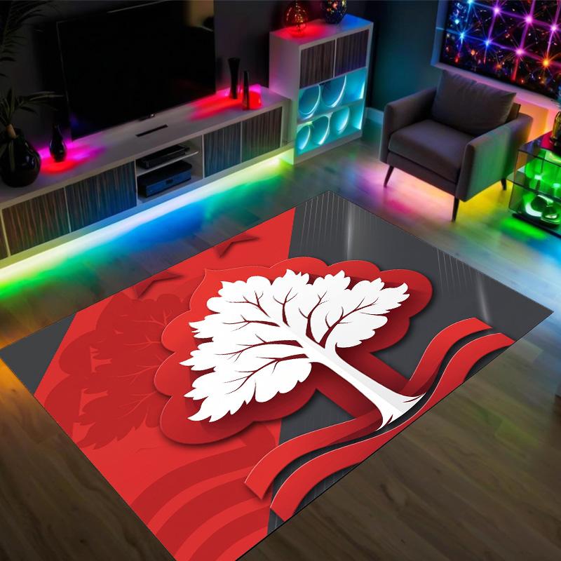 Nottingham Forest Design Kristall Samt Teppich Gemütlich Nicht?Rutschfester Teppich mit Aufdruck für Schlafzimmer Wohnzimmer Eingang