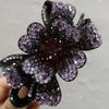 U-shape Rhinestone Flower Hair Clip Bowknot Women Duckbill Clip Flower Crystal Hairpins  Wash Face