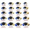 5Pcs 4/6/8/10/12mm SL Pneumatic Air Connector 1/8 "1/4" 3/8 "1/2" Water Air Hose Male Thread Elbow Pneumatic Fitting car Pressure Regulators 5