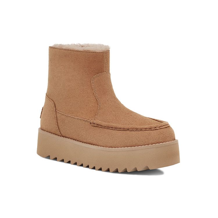 UGG Klasické kotníkové sněhule s klínkem a zipem dámské boty hnědé 1122514-CHE