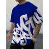 2025 New Summer Personalized Letter Printed Comfortable and Breathable Round Neck T-shirt Outdoor High Street Top