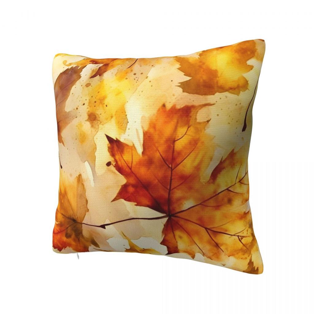 Autumn Maple Leaves Pillow Case Vintage Pillow Cover Soft Custom Diy Cushion Cover Pillowcases For Living Room Chair