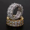 Hip Hop Ring Men'S Gold Ring Micro-Set Zircon Ring Hip Hop Jewelry Generation