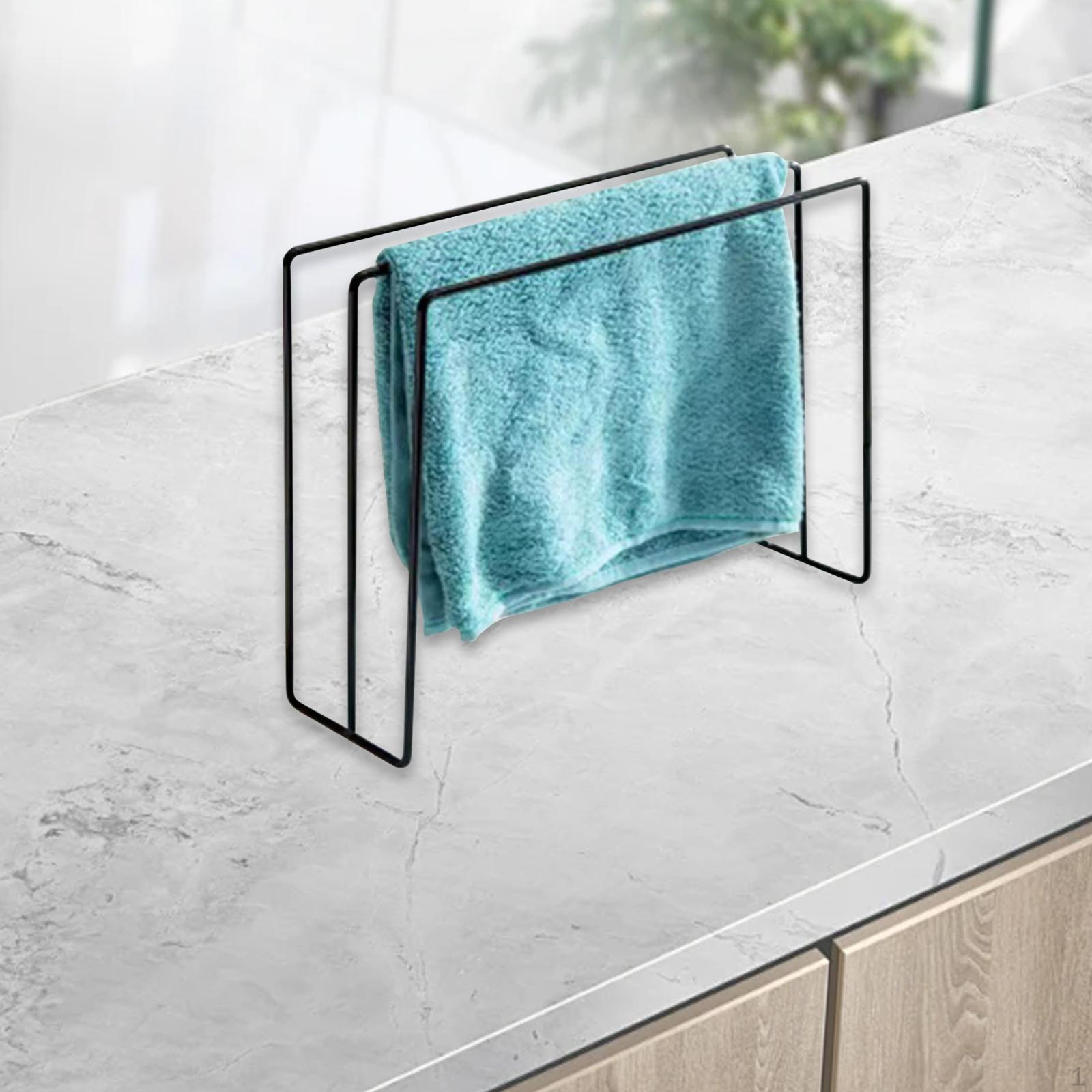 

Подставка для сушки полотенец на столешницу, держатель для полотенец, подставка для ванной комнаты чёрный