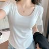2025 Summer U-neck Irregular Short Sleeve Top - Pure Desire Style for Women