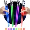 Lightsaber Chopsticks Star Wars Light Up - LED Glowing Light Saber Chop Sticks - Reble Sushi Lightup Sabers Chopstick Set Of 4 Pairs - Blue & Red &