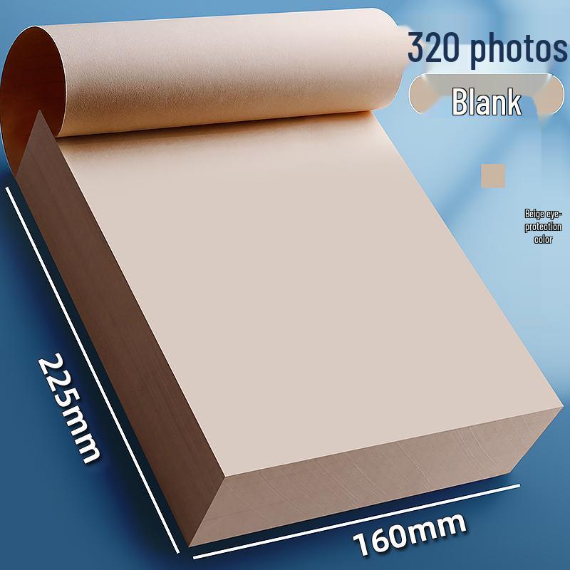 Blogger's Style 320-Sheet Virgin Wood Pulp Draft Paper: Blank Beige, Eye-Protecting, Thickened for Postgrad Students.