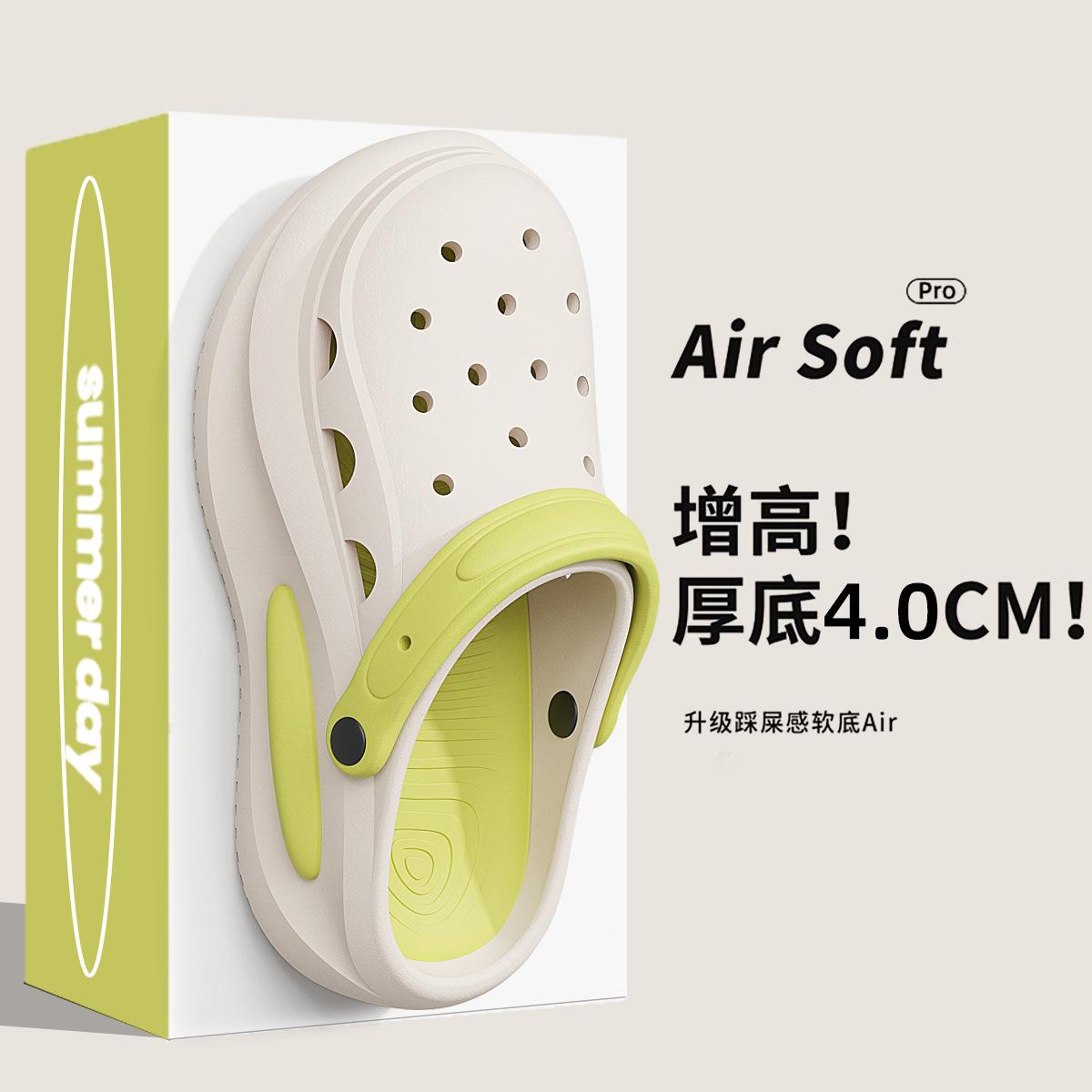 

Обувь с отверстиями мужская нескользящая и дезодорирующая летняя новая носка платформа пляжные сандалии спортивные eva тапочки для вождения мужские 44