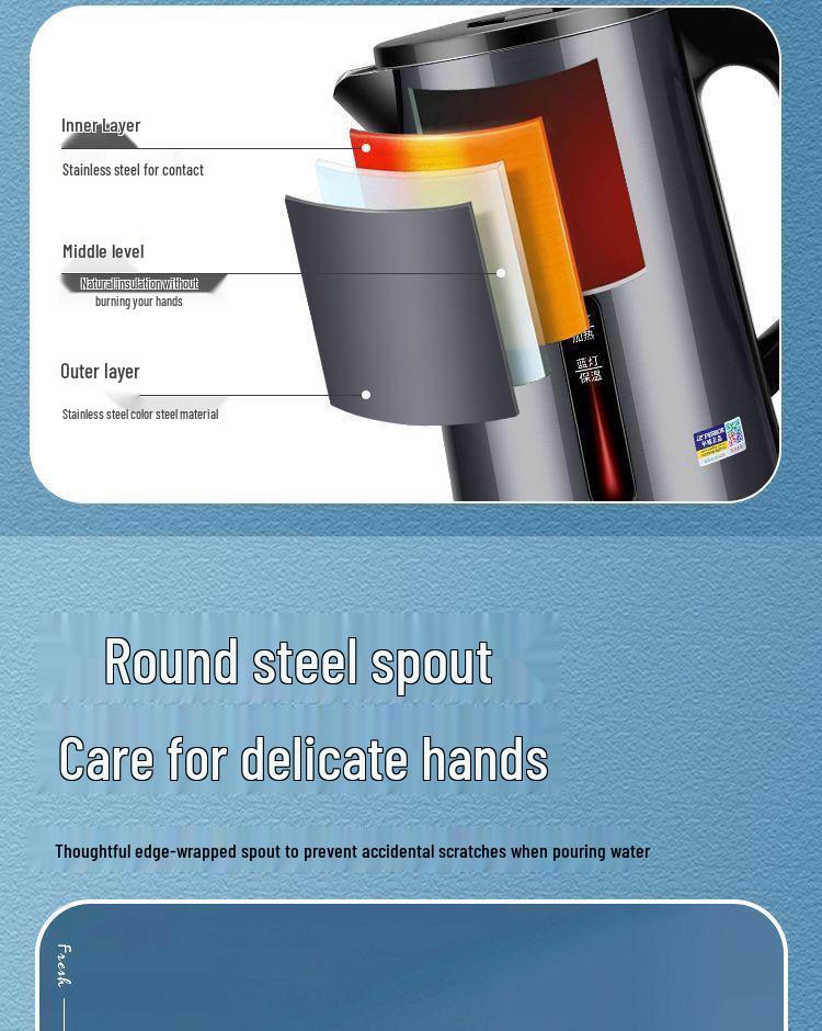 3L Large Capacity Automatic Kettle with Keep Warm Feature and High Power