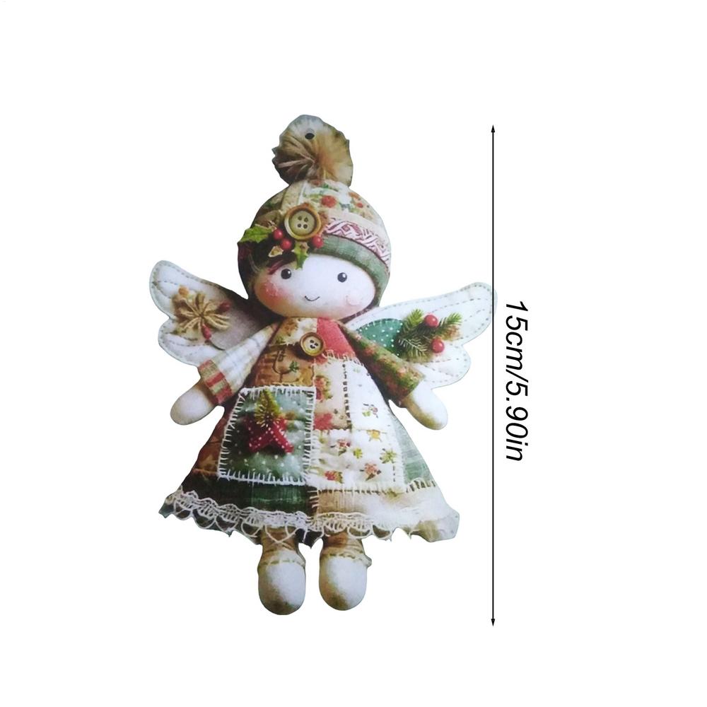 Juego de Árbol de Navidad Hecho a Mano de 6 Pulgadas Decoración Suave Vintage Decoración de Muñeca Suave Kit de Costura Artesanía Acrílica Retro Rural