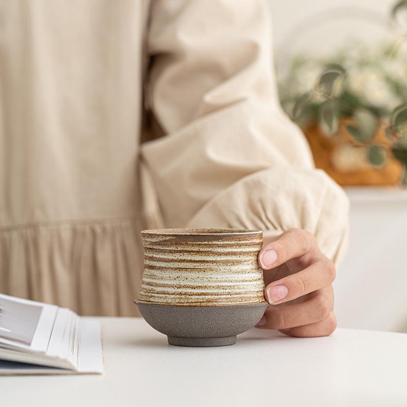 

Ceramic hand-held coffee cup pig mouth cup kiln change coffee cup retro latte cup coarse pottery coffee cup 240