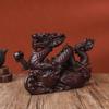 Ebony Carved Gourd Dragon Ornament: New Chinese Style Home and Office Decoration Craft Gift