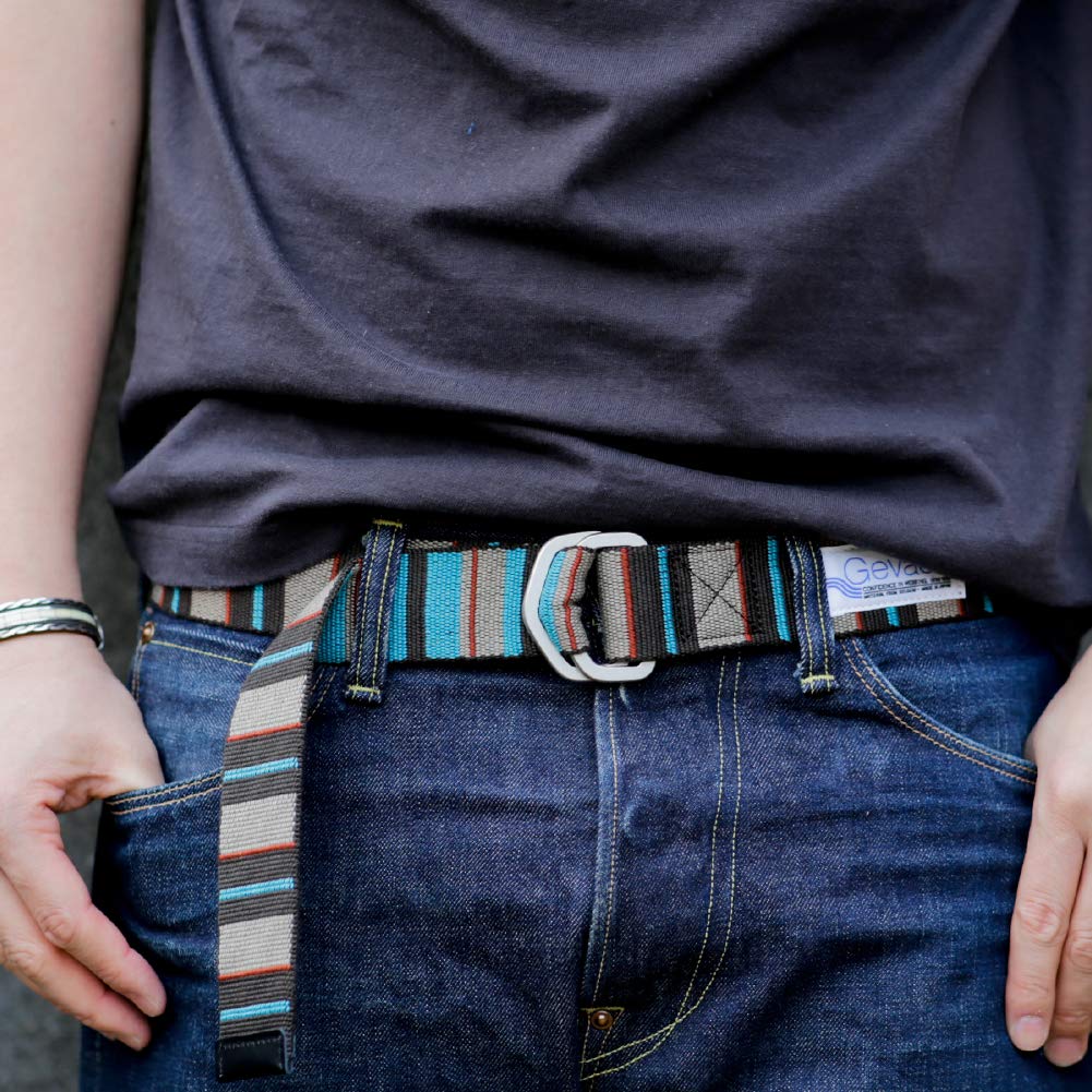 Double Ring Color Made in Canvas Fabric Stylish Orange [Gevalt] Belt, Border, Japan, Men's & Women's Belt, Unisex, Casual, Sturdy, Long, Fashionable,