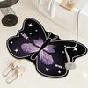 National Wind Butterfly Diatom Mud Toilet Cushion Bathroom Sink Moisture-wicking Foot Mat Toilet Entry Quick Dry Floor Mat