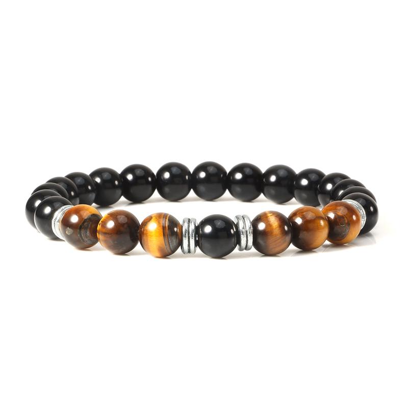 Hot Natural Stone Bracelet Red Tiger Eyes Beaded Men Women Bracelets Bangles Healing Buddha Rosary Yoga Best Friend Jewelry Gift