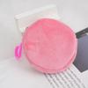 Solid Color ID Card Bag Round Shape Keychain Wallet Soft Coin Purse  Travel