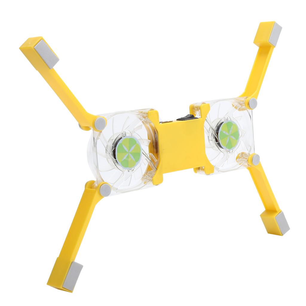 Laptop Cooling Pad USB Foldable Radiator Cooler Stand Light Portable with AntiSkid Mount(Jaune )