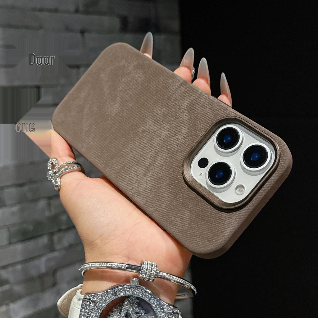 iPhone 16 Pro Max Case: Full Coverage Flannel with Metal Lens & Electric Melt Buttons