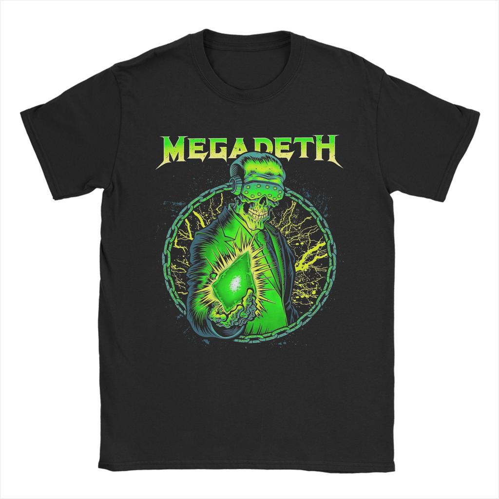 MMegadethed Band T Shirt Mens Cotton Unique TShirt Crew Neck Tees Short Sleeve Tops Big Size