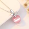 Couples Pendant Apple Shape Necklace Jewelry Gift