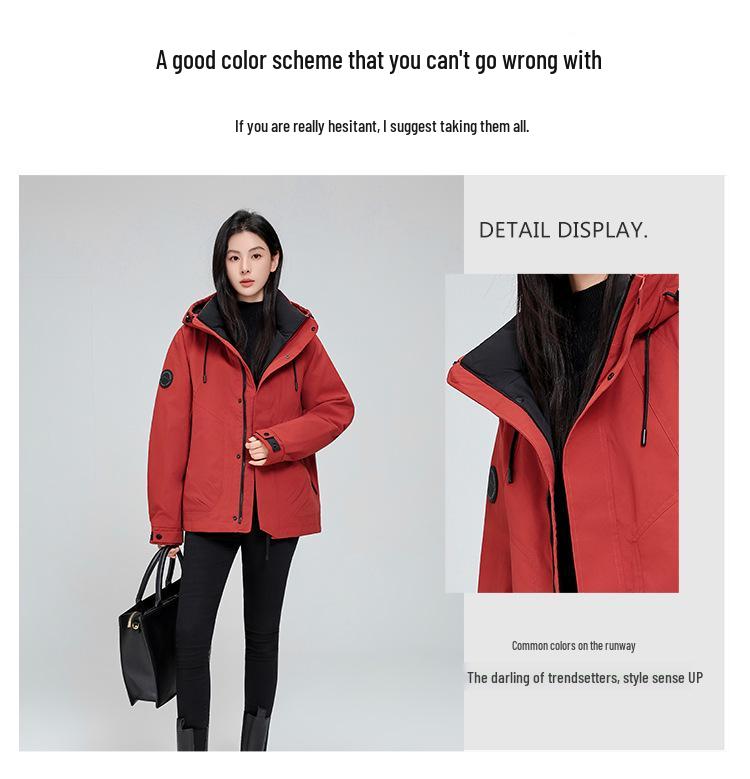 2025 Autumn/Winter Trendy Unisex Warm Hooded Windbreaker Down Jacket for Couples