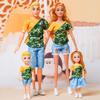 30CM Family of Four Dolls Casual Family A Complete Set of Fashion Ornaments for Children