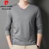 Pierre Cardin Men's Mercerized Cotton V-Neck Long Sleeve T-Shirt