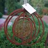 1pc Rusted Metal Spiral Flower of Life Weathervane, Rustic Iron Yard Garden Decor, Weather-Resistant Indoor/Outdoor Hanging Ornament for Balcony