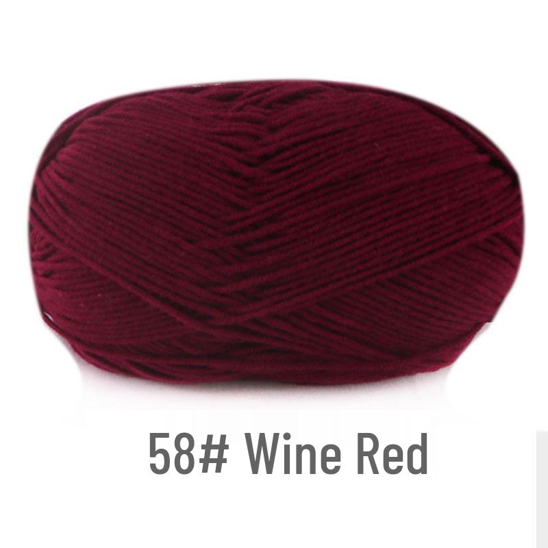 Su He 4-Strand Combed Cotton Yarn for Handmade Knitting: DIY Milk Cotton for Dolls, Cushions, and Blankets.