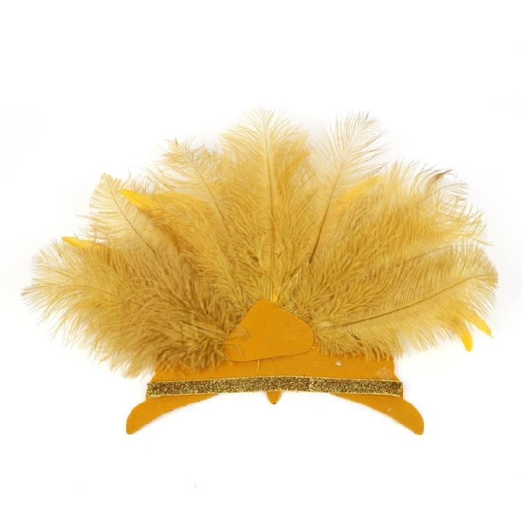 Feather Flapper Headband Masquerade Headpiece Mardi Gras Art Hair Accessories