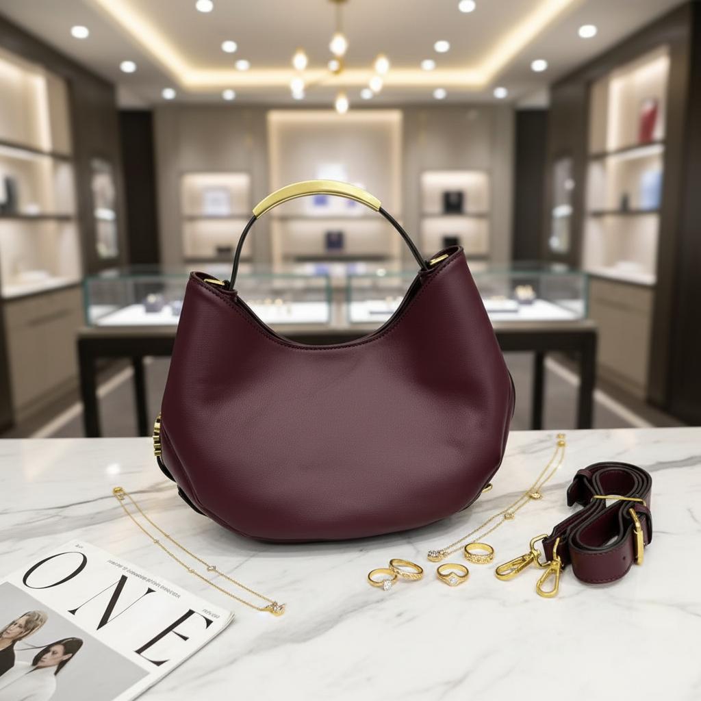

2026 New Big Brand Pea Half Moon Crescent Bag French Niche Design Zipper Closure Handheld Shoulder Crossbody Saddle Women s Bag L28xW12xH22cm вино красного