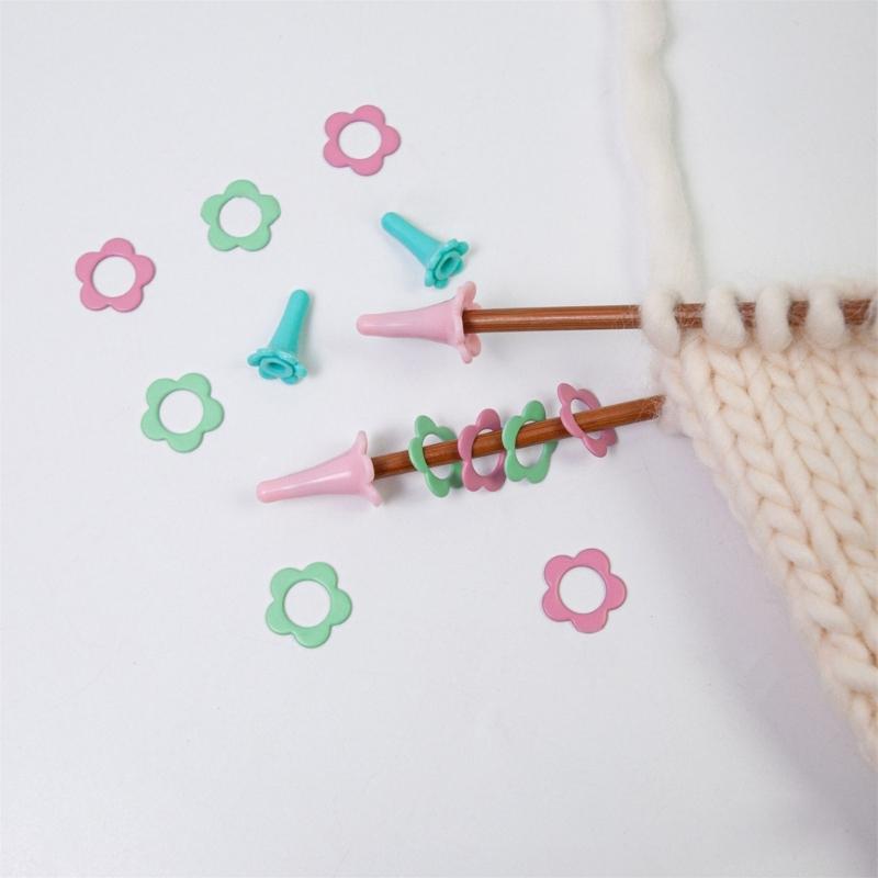 Stitching Marker Charm Locking Stitching Marker Knitting Needle Point Protectors, Locking Stitching Marker for Stitching