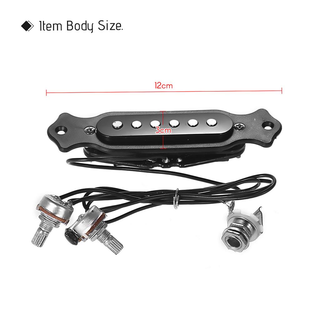 Guitar Magnetic Single Coil Noiseless Pickup Folk Acoustic Guitar Sound Hole Pickup Electric Guitar Pickup Wiring with