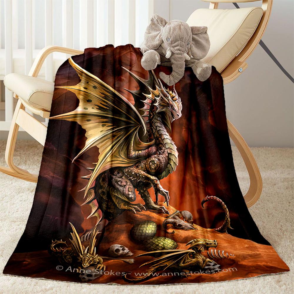 Gothic Style Blanket Soft & Cozy Perfect for Seaside Bed Office Four Seasons Multipurpose Playful Design Gift for Travel Home Birthdays