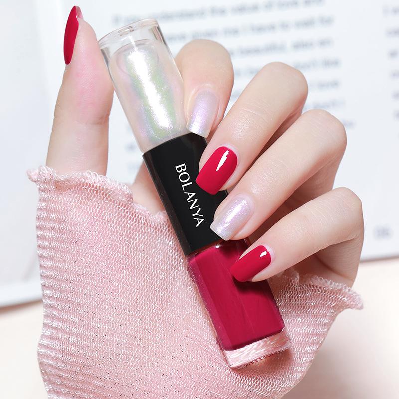 2-in-1-Nagellack mit zwei Enden, auf Ölbasis, schnelltrocknend, keine UV-Lampe erforderlich, lang anhaltender, splitterfester Nagellack