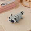 Raccoon Shaped Decoration 3D Printed Figurine with Movable Joints, Cute Articulated Smooth Edge Animal Desktop Ornament, Stress Relief Toy for