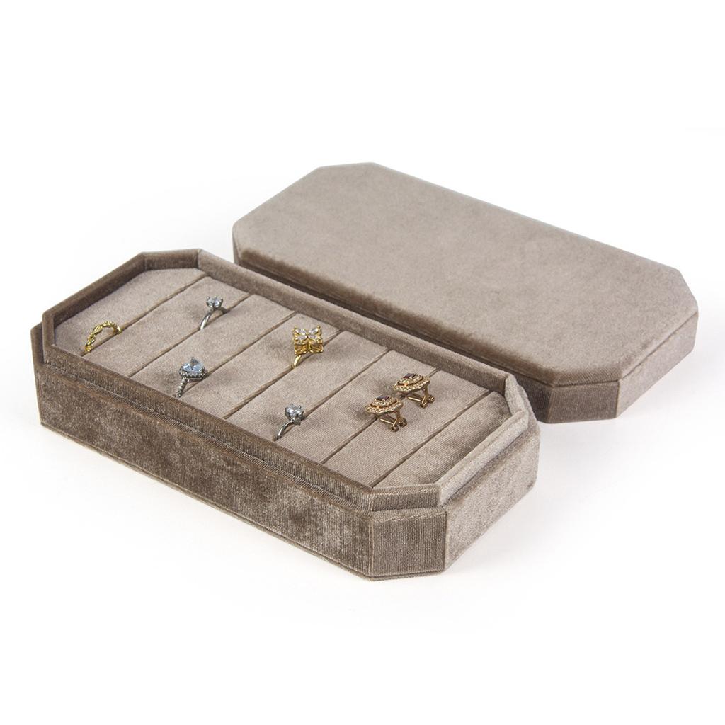 Jewelry Box Jewelry Organizer Small Jewelry Rings Box Velvets Material Portable Jewelry Storage Box for Storage Display