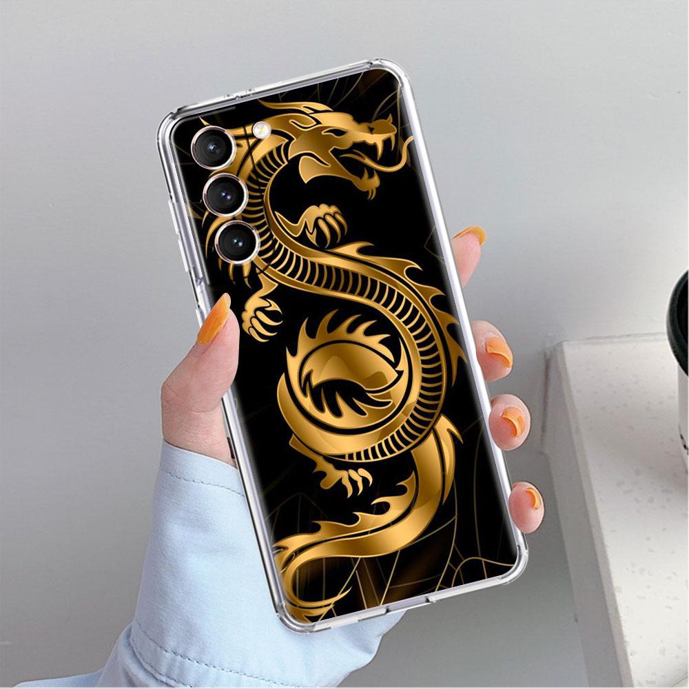 Dragon Animal Clear Case For Samsung Galaxy S22 S20 FE S21 S10 S9 Plus Note 20 Ultra 10 Lite Soft TPU Phone Shell