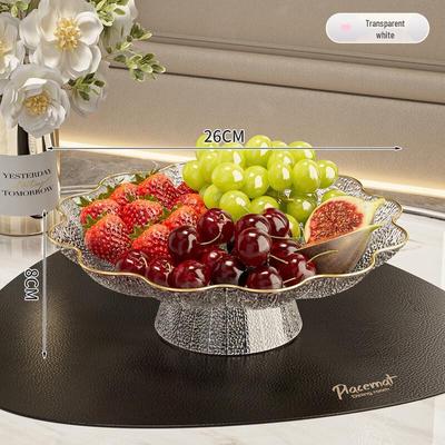 ZISIZ Pearl White High-Footed Fruit Plate Set