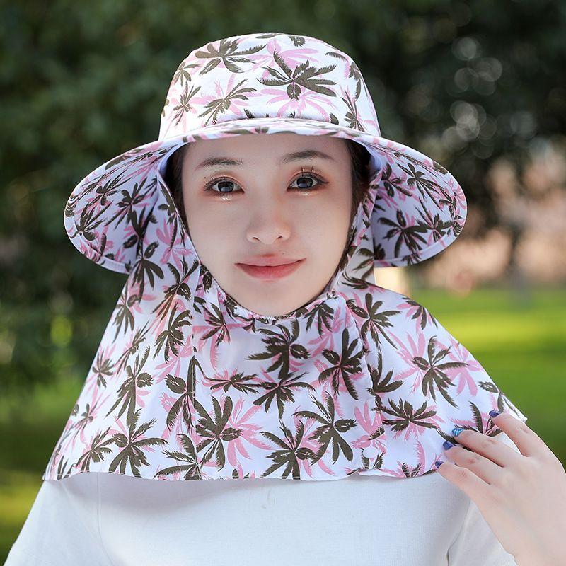 Pălărie de protecție solară pentru femei, de vârstă mijlocie și vârstnici, pentru lucru în aer liber, pentru vară, cu protecție UV, protecție facială, pălărie de protecție solară mare, streașină