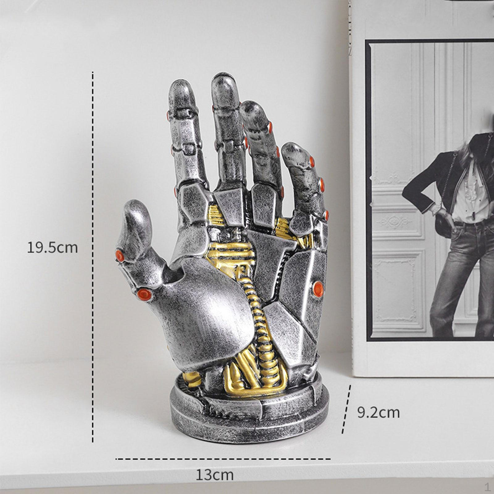 

Robotic Hand Statue Decorative Figurine Cool Game Controller Stand Tabletop Ornament for Bookshelf M