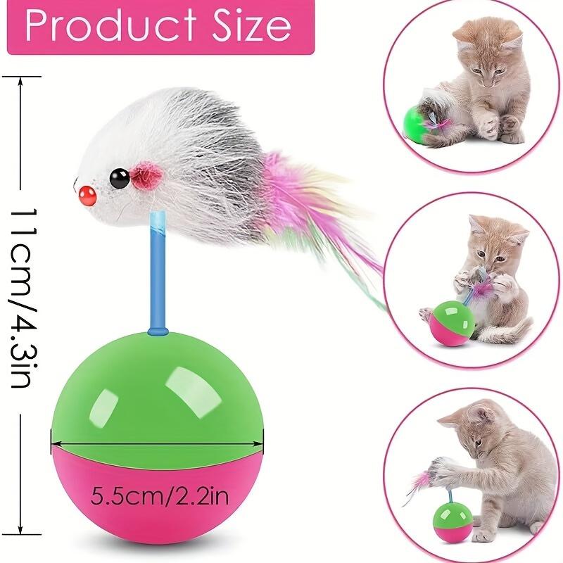 2pcs Cat Toys Set Mouse Not Tumbler Fun Teasing Cats and Dogs Self High Toys Pet Supplies Toys Teasing Cat Toys Interactive